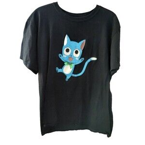 FAIRY TAIL HAPPY CAT EDENS ZERO Japanese Magna FUNimation T Shirt Men's XL
